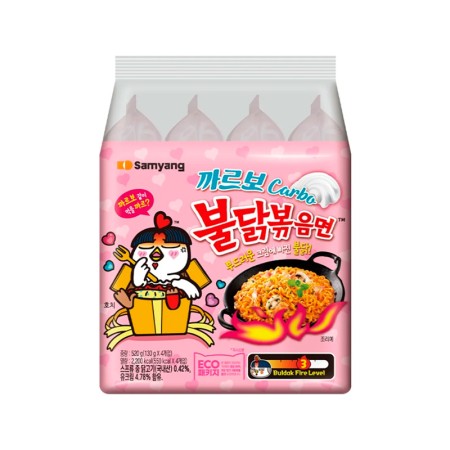 SAMYANG BULDAK RAMEN CARBONARA 130g*4 Korean food wholesale product image