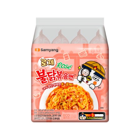 SAMYANG BULDAK RAMEN ROSE 140g*4 Korean food wholesale product image