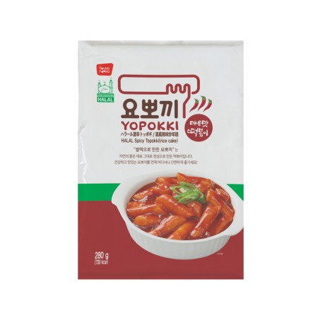 YOUNGPOONG Yopokki Spicy Tteokbokki Pouch HALAL 240g x 24